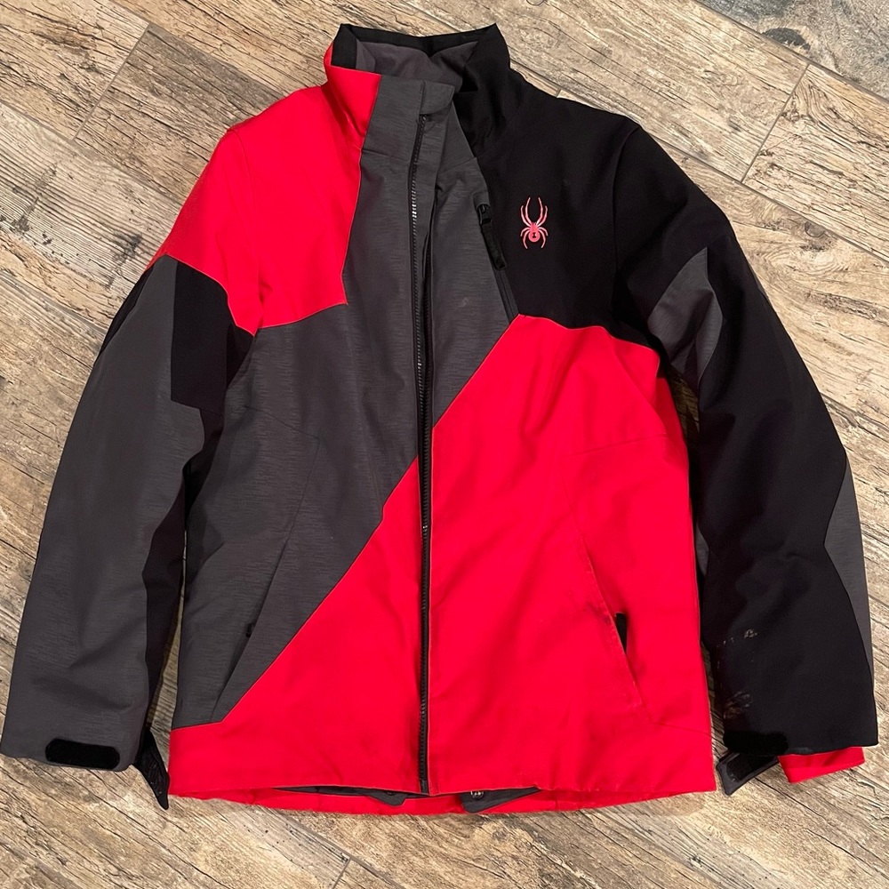 Spyder Red and Black Ski Jacket (Size 18) EUC